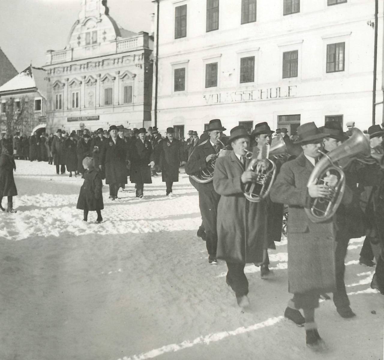 Musik, Musikinstrumente, Prozession, Veranstaltung, Winter