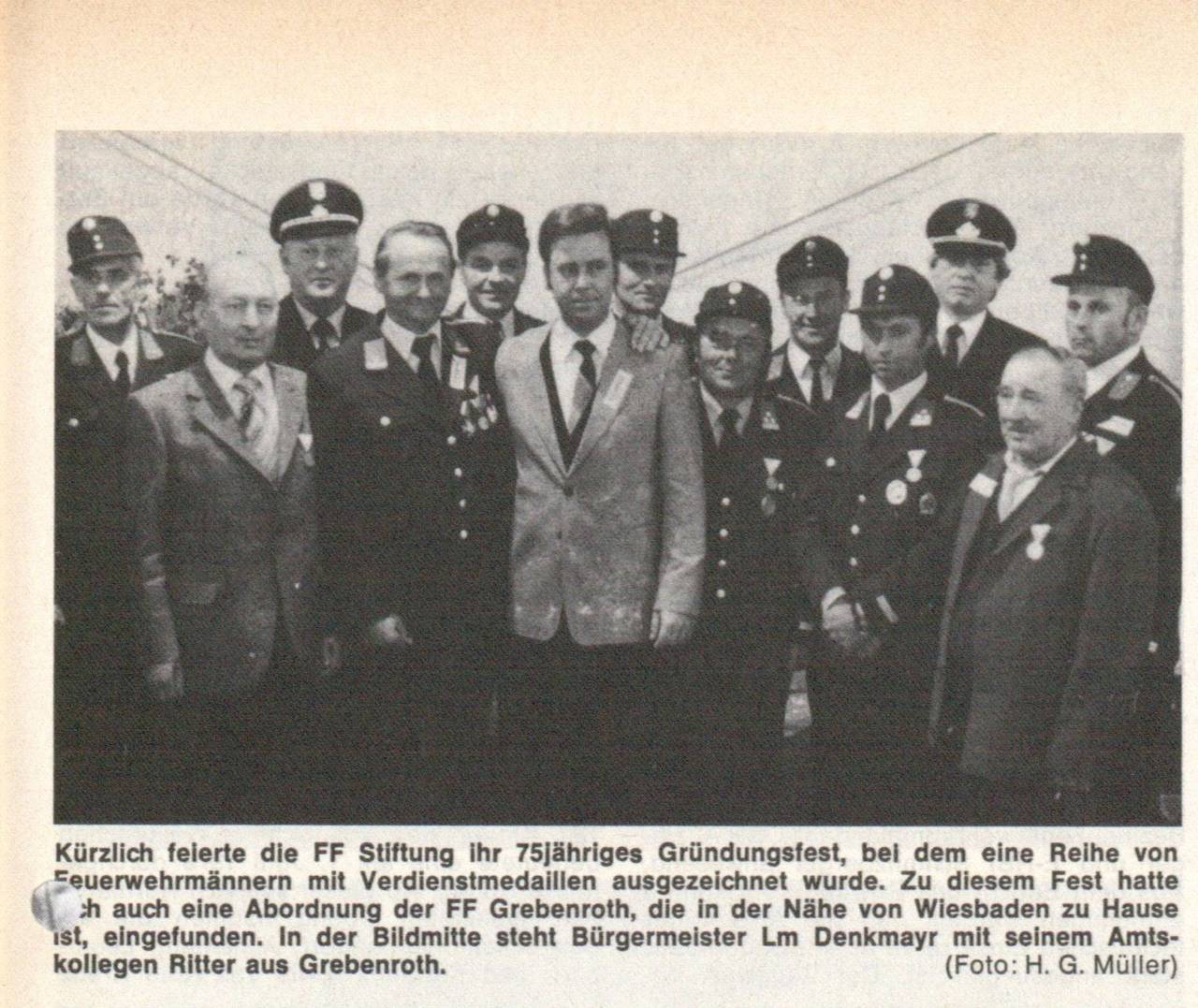 FF Stiftung, OÖLFV, Partnerfeuerwehr Grebenroth/Hessen, Zeitungsartikel