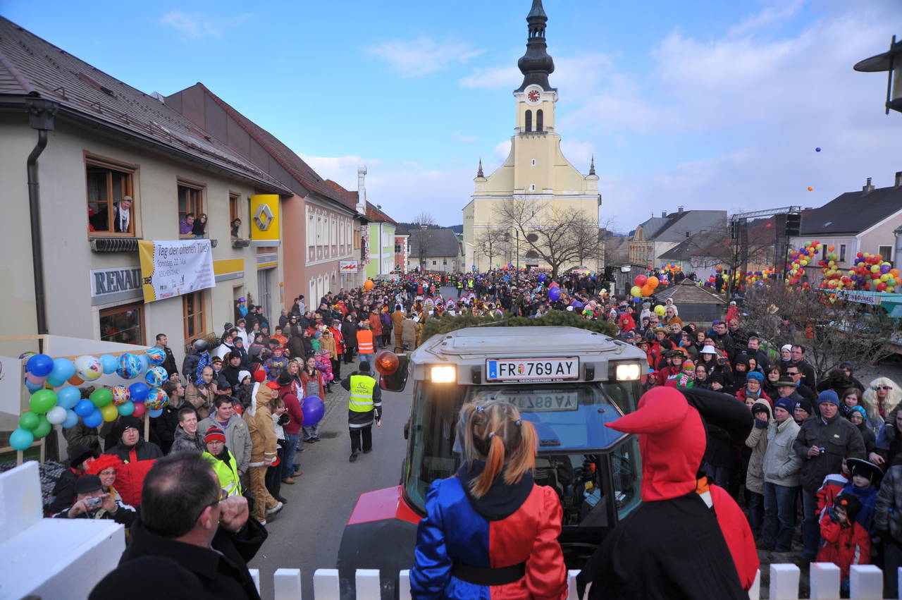 Fasching, Faschingsgruppe, Faschingsumzug, Faschingswagen, Sportunion