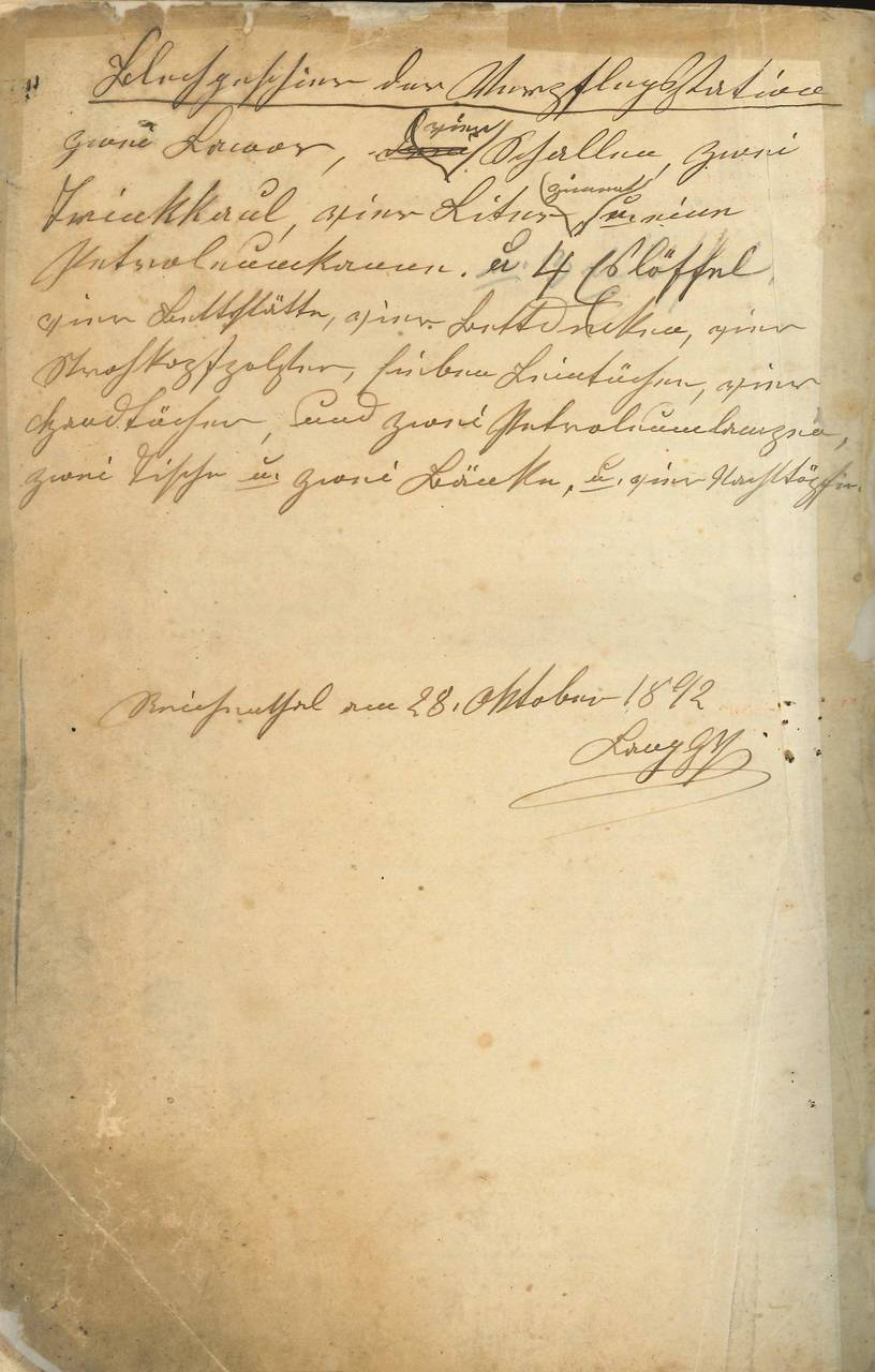 Dokument, Gemeindeamt Reichenthal