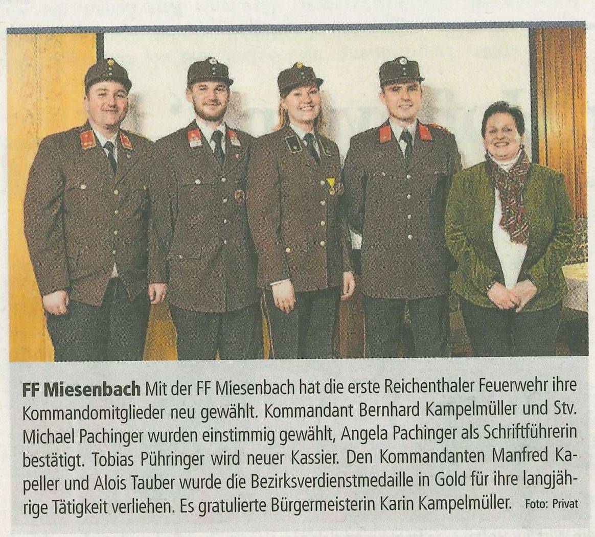 FF Miesenbach, Zeitungsartikel