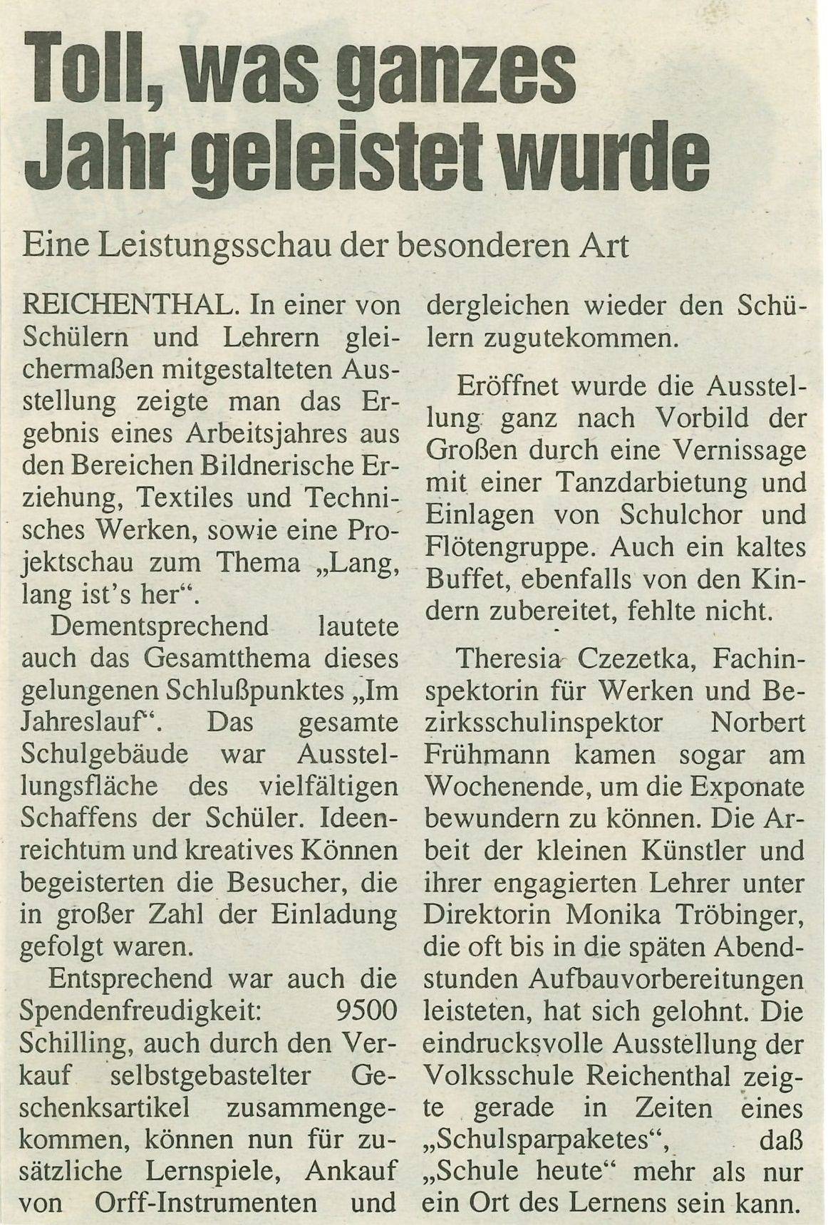 Zeitungsartikel, Zeitungsbericht