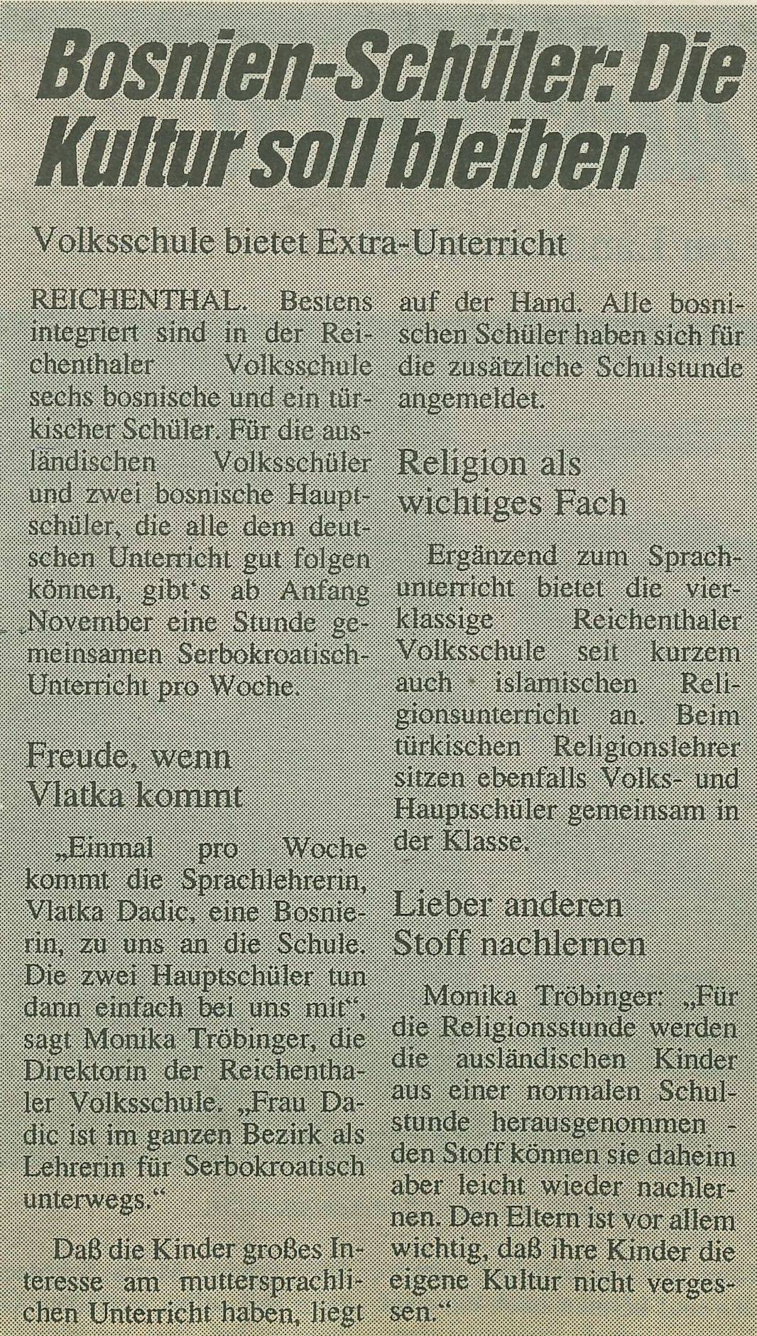 Zeitungsartikel, Zeitungsbericht