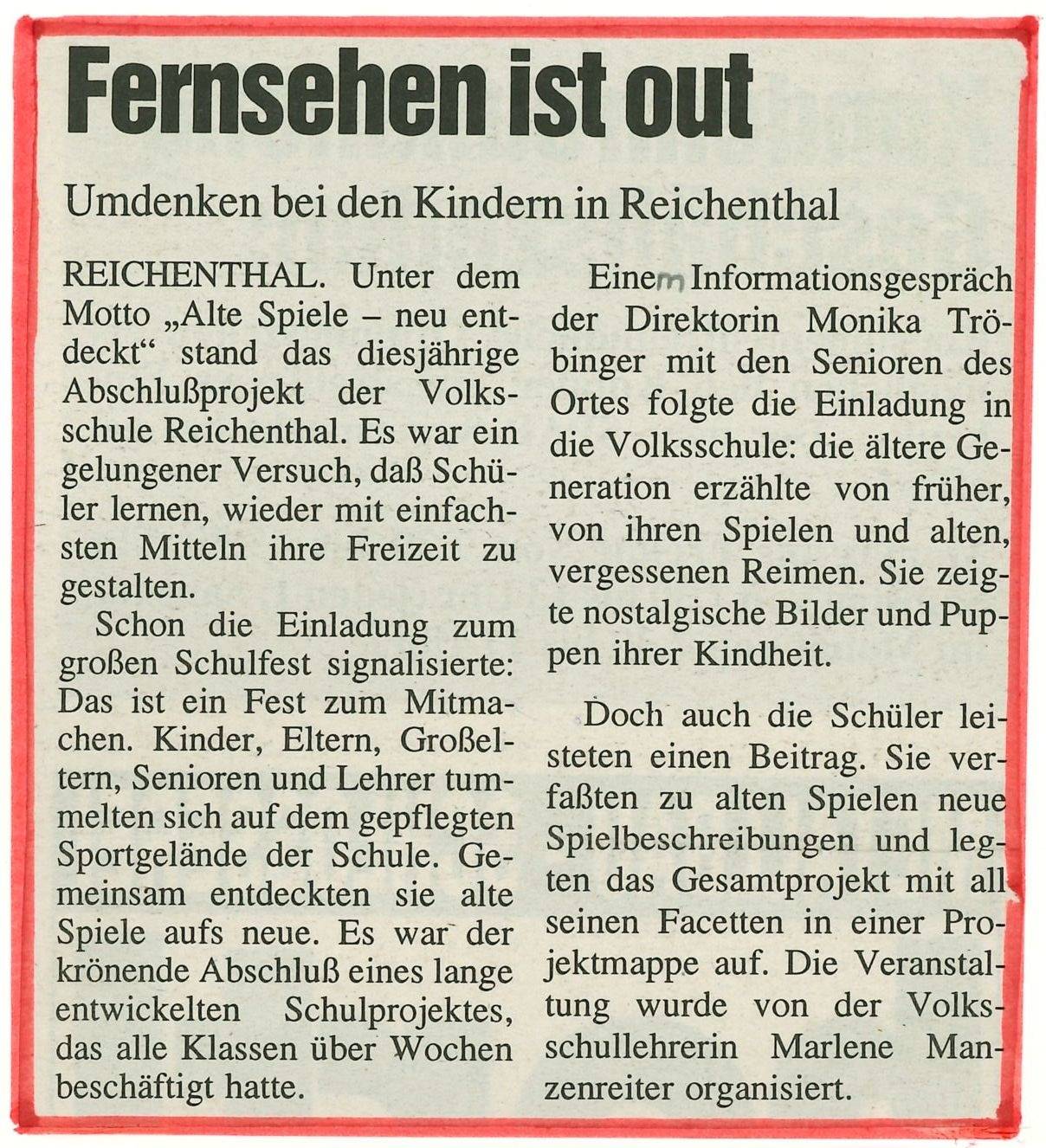 Zeitungsartikel, Zeitungsbericht