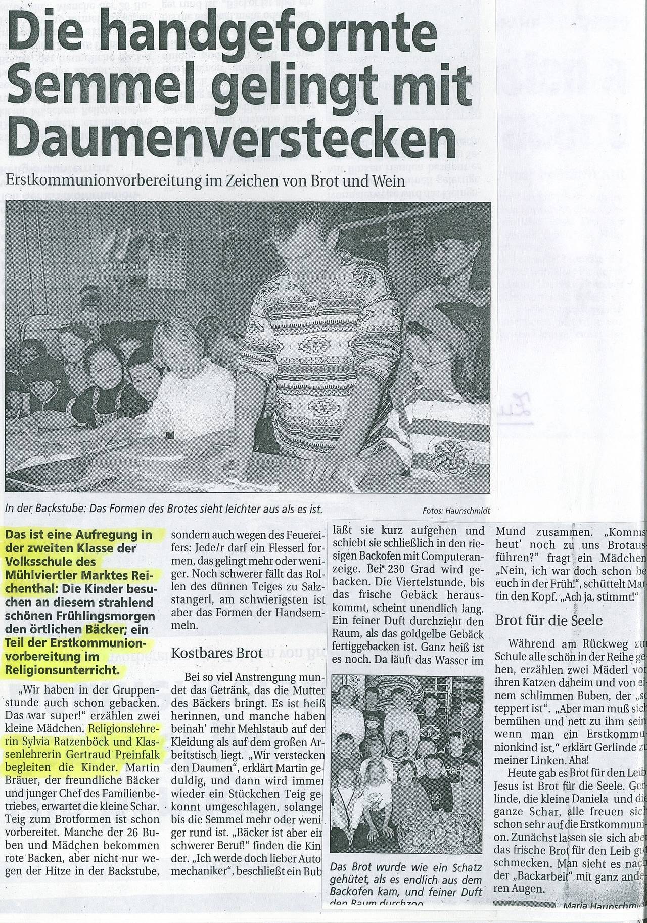 Zeitungsartikel, Zeitungsbericht
