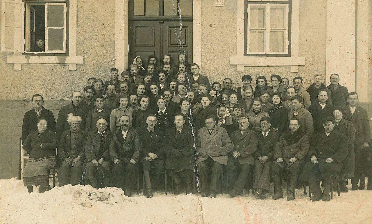 alter Pfarrhof, Gruppenfoto, Winter